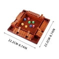 thumbnail image 3 of Yonrjhukm Wooden Shut The Box Game, Shut The Box Dice Game, 2-4 Players Classic Board Game, Wooden Tabletop Game, 8 Dice, Family Classics Tabletop Version Games for Homes, Christmas Party, or Pub, 3 of 7