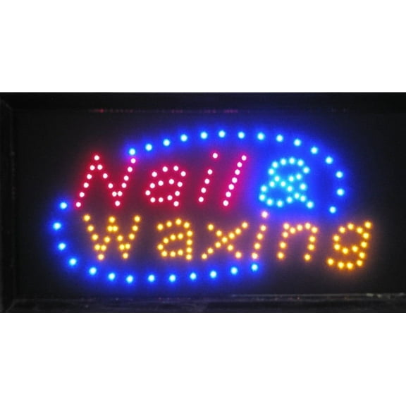 E-ONSALE LED Neon Light Hair Cut Salon Beauty Nail & Waxing for Business (Nail & Waxing)