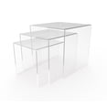 thumbnail image 1 of FixtureDisplays® Riser Combo 5", 6", 7" Clear Plexiglass Pedestal Lucite Acrylic Display Risers Jewelry Showcase Fixtures - 1/8" Thick 16905-567-CLEAR, 1 of 1