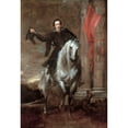thumbnail image 2 of Anthony van Dyck 14x18 Gold Ornate Wood Frame and Double Matted Museum Art Print Titled - Anton Giulio Brignole-Sale on Horseback (1627), 2 of 4