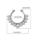 thumbnail image 3 of Anillos de la nariz Septum aro de acero inoxidable de imitación Labio Oreja Nariz Septum Anillo No Piercing Clip en la nariz Anillos Body Piercing Joyería, 3 of 6