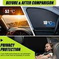 thumbnail image 5 of AYAMAYA 4 Pack Car Window Shades, Magnetic Side Window Sun Shade for Sun Heat Blocking & UV Protection, Auto Privacy Sunshade Curtain for Baby Camping, Black, 5 of 8