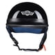 thumbnail image 2 of AHR RUN-C Motorcycle Half Face Helmet DOT Approved Bike Cruiser Chopper High Gloss Black S, 2 of 9