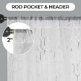 thumbnail image 2 of Superior Cormac Sheer Curtain Set, Rod Pocket, 26" x 84", White, 2 of 8