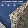thumbnail image 6 of Yeahumalia Outdoor Swivel Rocker Chairs Set of 2 with Side Table, 3 Piece Wicker Patio Furniture Set with Blue Cushions, 6 of 10