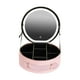 thumbnail image 2 of Bolso de maquillaje LED Yuyangstore con caja cosmética portátil de cuero PU organizador de viaje con espejo, 2 of 8