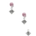 thumbnail image 2 of Delight Jewelry Silvertone 2-D ''Bad Hair Day'' with Girl Pink Crystal Clip on Earrings, 2 of 5