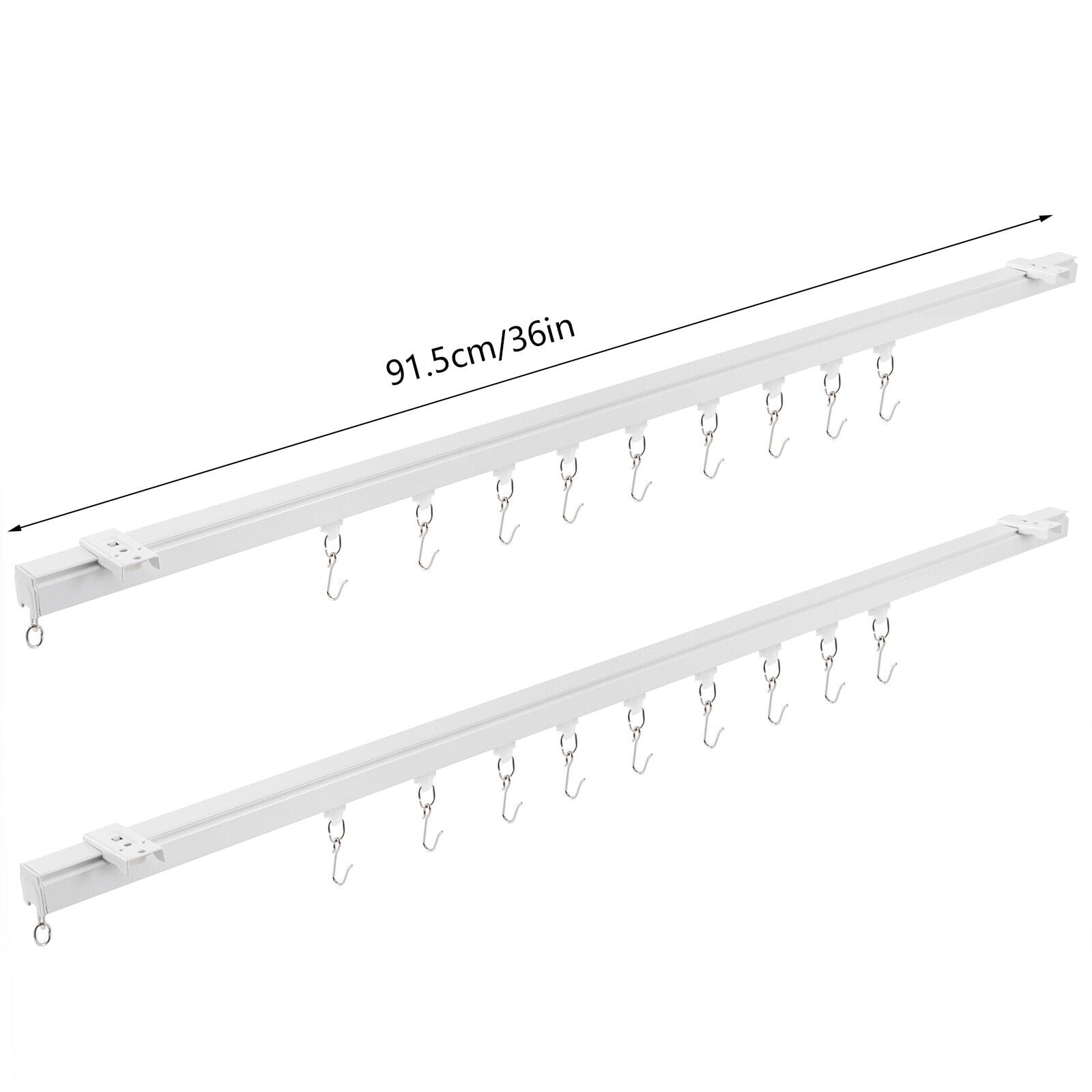 36ft Scalable Curtain Track Ceiling Mounted Curtain Track Kit W/ Hooks