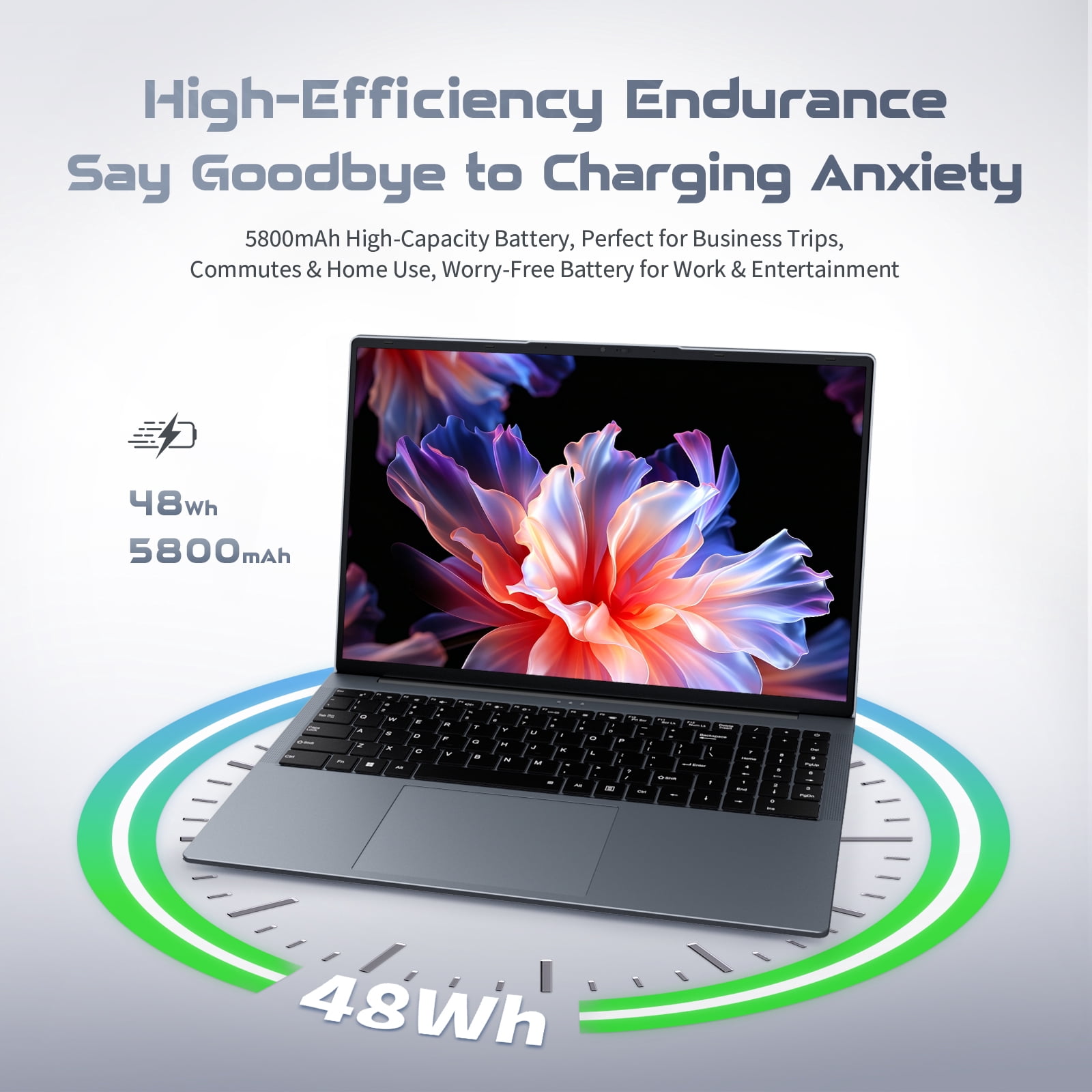 16" FHD 16:10 IPS Laptop, Intel Core i5, 16GB RAM 256GB SSD, Windows 11 Pro MS Office 2024, Silver, Student & Business