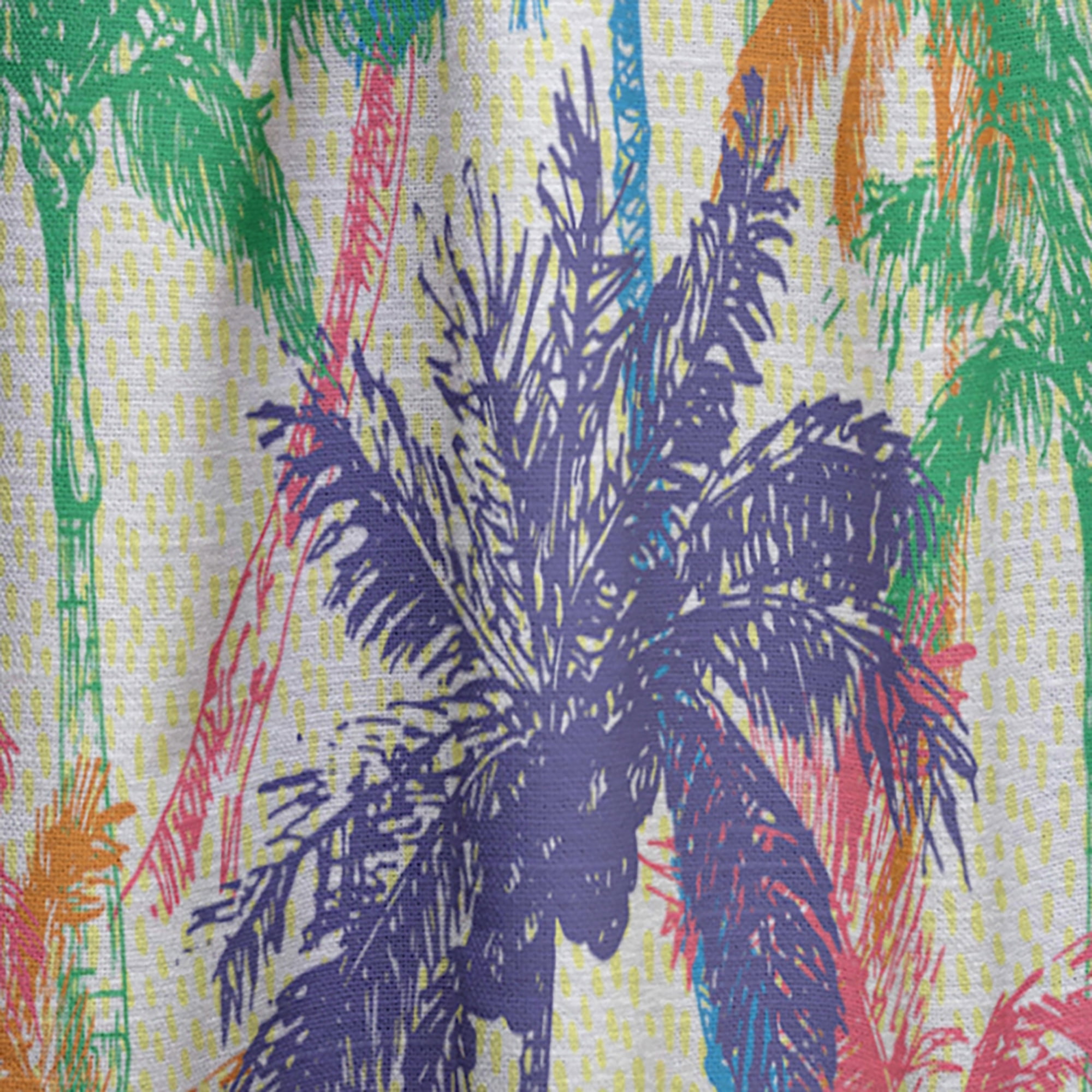 Designart 'Rainbow Palm Pattern' Tropical Curtain Panel