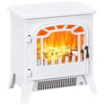thumbnail image 1 of HOMCOM Cheminée Électrique Autoportante 14 Pouces, 750W/1500W, Blanc, 1 of 3