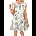 thumbnail image 3 of Vestido Corto Plisado Sin Mangas Informal de Verano para Mujer Albaricoque S, 3 of 7