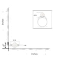 thumbnail image 5 of ANGARA Freshwater Cultured Pearl Ring with Cluster Diamonds in 925 Sterling Silver for Women | June Birthstone, Birthday, Anniversary, Jewelry Gift for Women | Natural Pearl Ring, 5 of 9