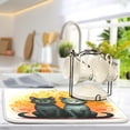 thumbnail image 5 of Coolnut Two Cats Black Grey Dish Drying Mat for Kitchen Counter, Ultra Absorbent Reversible Microfiber Dishes Drying Rack Pad Heat-resistant Mats 18x24in Home Decor, 5 of 7