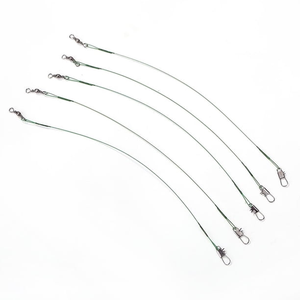 5 unids/bolsa de señuelos de pesca antimordidas, cuerda de rastreo, línea líder de alambre, accesorios giratorios
