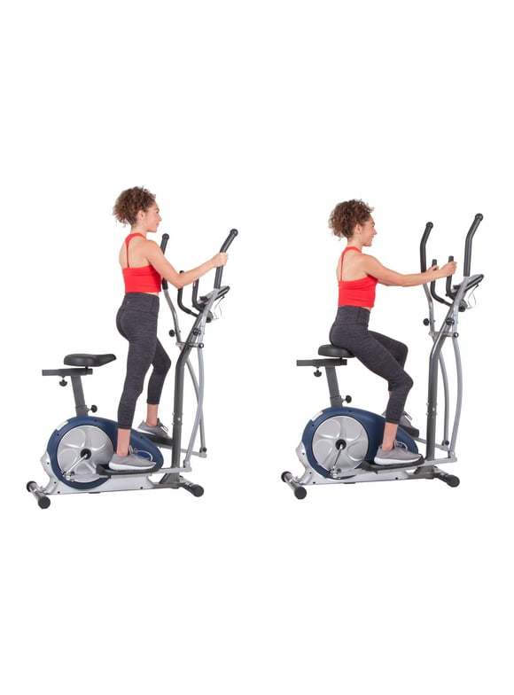 Body Champ BRM3671 Elliptical and Exercise Bike Dual Trainer