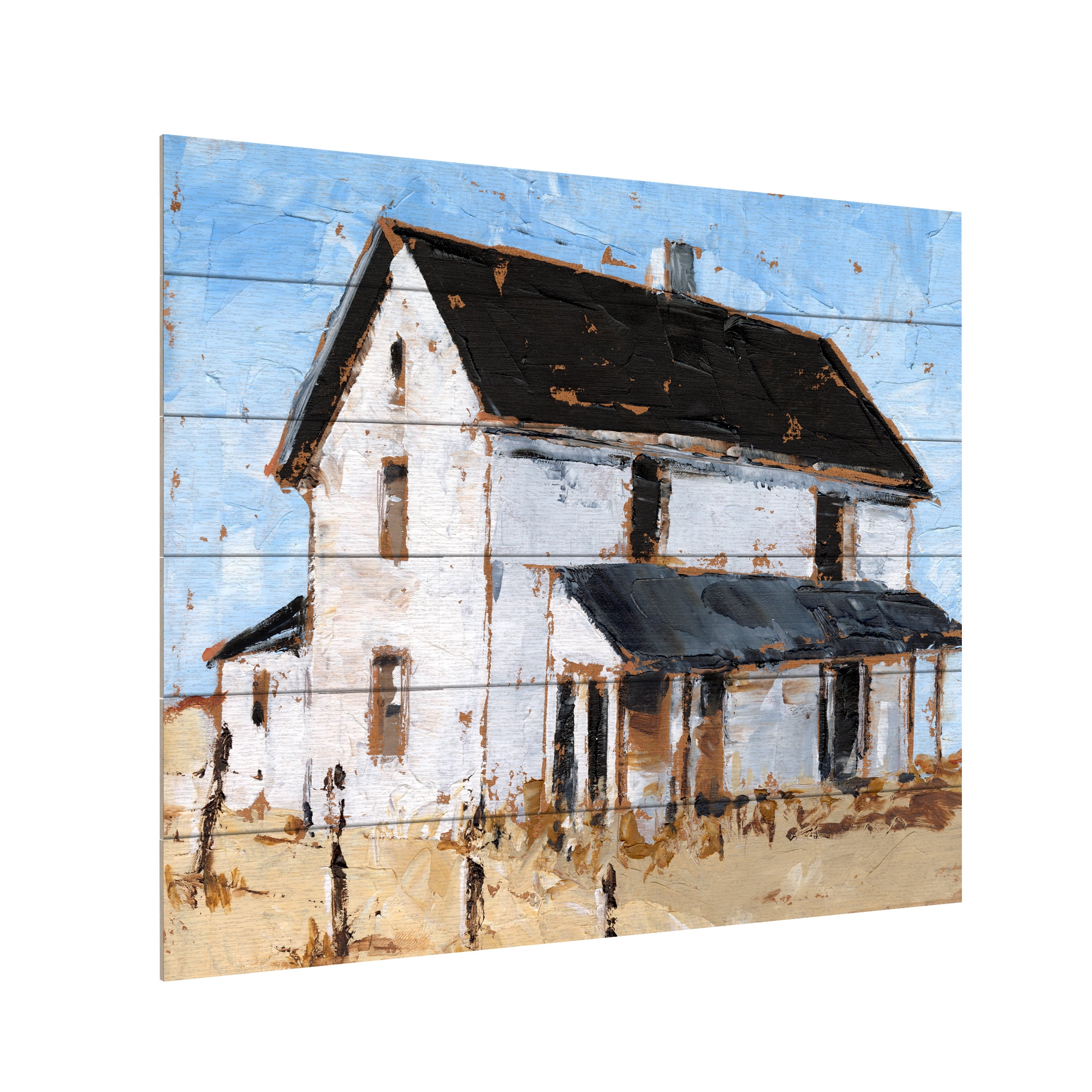 Ethan Harper 'Abandoned Farmhouse I' Wood Slat Art 18x22