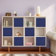 thumbnail image 3 of PinkSheep Collapsible Fabric Cube Storage Bins, Foldable Storage Cubes Organizer Bins Basket (10.5" x 10.5"), Navy Blue, 6 Pack, 3 of 12