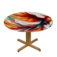 thumbnail image 3 of PIKWEEK  Fire Bird Round Fitted Tablecloth  Fitted Table Cloth for Round Table Waterproof Wipeable Round Elastic Table Cloth Circular Table Cover with Elastic Edge, 3 of 7