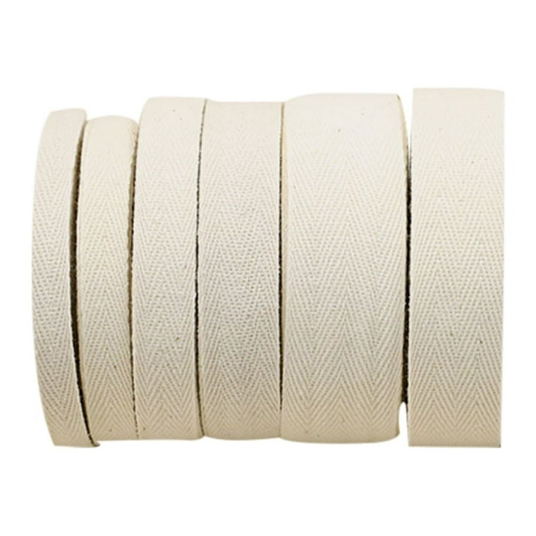 Cotton Twill Tape Cotton Ribbon Bias Tape Sewing Wholesale DIY Craft Gift  Wrapping Packing Garment Accessories-Off White-4/5
