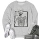 thumbnail image 5 of Sudadera con capucha y manga larga con estampado informal de Halloween para mujer, 5 of 9