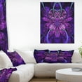 thumbnail image 1 of Blue and Purple Large Fractal Flower - Floral Canvas Art Print, 1 of 3