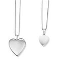 thumbnail image 3 of 925 Sterling Silver RH-plated Gold-plated Heart Locket & Pendant Set; for Adults and Teens; for Women and Men, 3 of 5