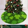 thumbnail image 6 of GZHJMY Lucky Clover Christmas Tree Skirt 48", St. Patrick's Day Tree Skirt Double Layers Polyester Easter Tree Skirt for St. Patrick's Day Holiday Party Decoration, 6 of 6