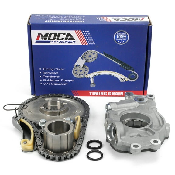 MOCA AUTOPARTS Timing Chain Kit with High Volume Oil Pump Fit for 2010-2015 Chevrolet Camaro 6.2L & 2007-2012 Chevrolet Silverado 1500 5.3L