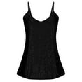 thumbnail image 6 of Sparkly Sequin Tank Tops for Women V Neck Loose Fit Shiny Sequins Spaghetti Strap Camisole Tops Rave Party Clubwear, 6 of 6