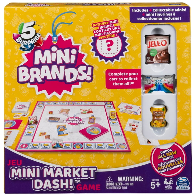 Mini Brands, Mini Market Dash Game with Groceries, for Kids Ages 5