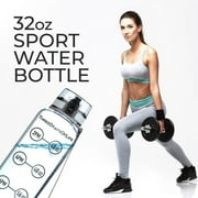 32 oz Clear, BPA Free Sports Water Bottle, Tritan BPA Free