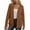 Brown, variant on Women's Fall Jackets Button Up Cardigan Casual Lightweight Cotton Knit Coats 2025 Winter Outfits Solid Color Tops S