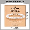 thumbnail image 3 of YYKihy First Birthday Pearl Bracelet For 1 Year Old Granddaughter Niece Happy 1st Birthday Jewelry Wonderful 1st Birthday Adjustable Bracelet For, 3 of 6