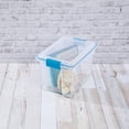 thumbnail image 3 of Sterilite 19 Liter Gasket Box, Weather-Resistant Small Clear Storage Bin with Latch Lid, Blue - 6 Pk, 3 of 8