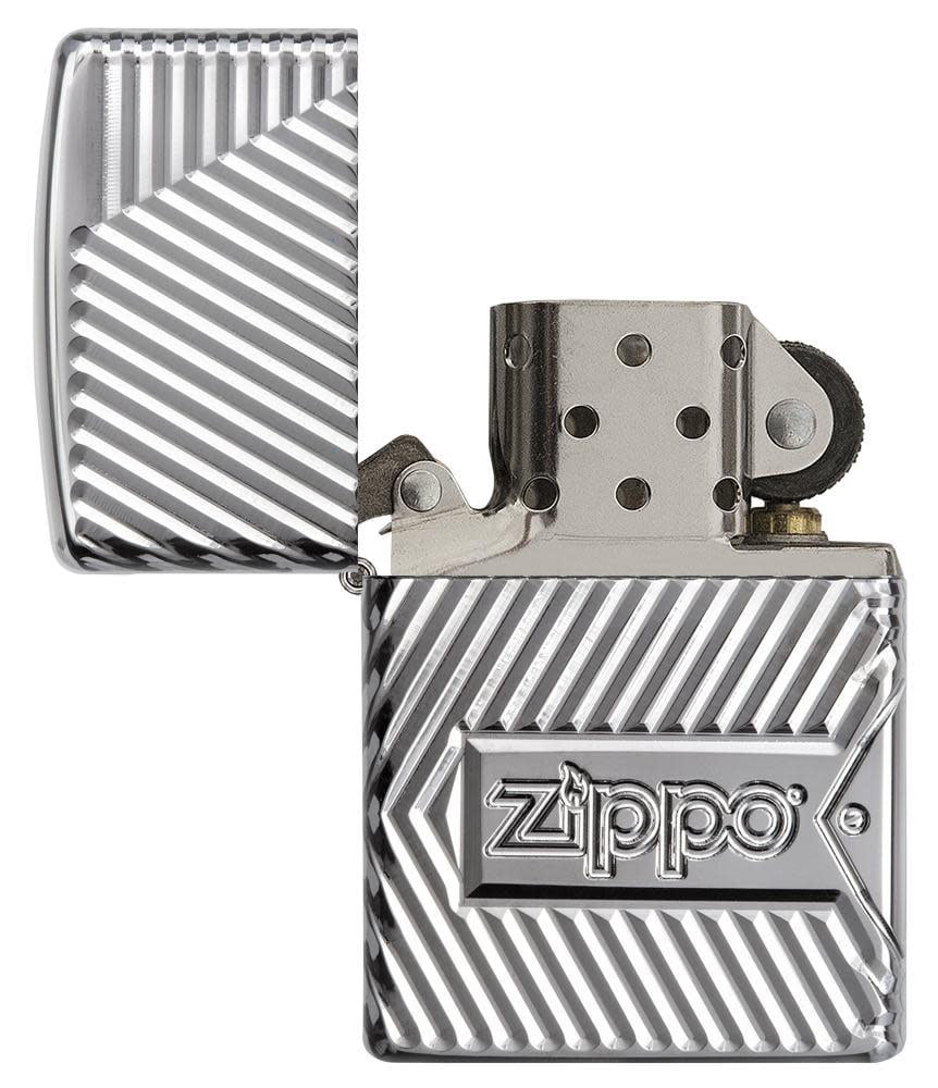 Zippo Zippo Bolts Design High Polish Chrome Pocket Lighter