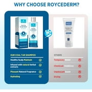 RoyceDerm Coal Tar Dandruff Shampoo: Extra Strength 2% Coal Tar Extract Medicated Gel for Rapid Scalp Hair Relief targets dandruff, psoriasis, and seborrheic dermatitis, Hydrating & Natural Fragrance