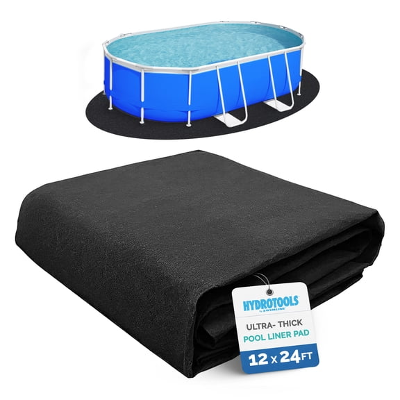 Swimline Hydrotools Above Ground Oval Liner Pad, Pool Protector Mat, 12x24'