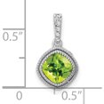 thumbnail image 2 of 10K White Gold Cushion Peridot And Diamond Pendant (Width 9.2) (Length 15.1) - Jbsp, 2 of 5