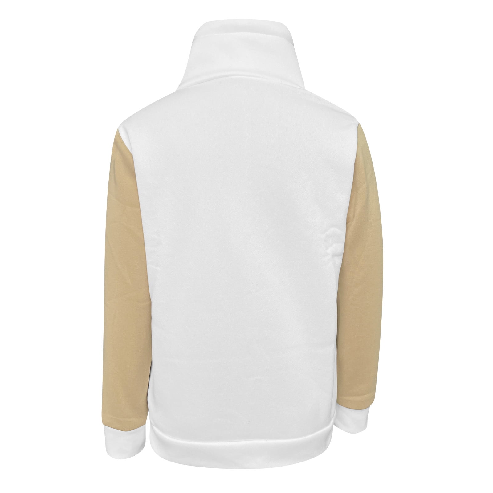 Tiqkatyck Trench Coat Women Solid Sweatshirt Casual Long Sleeve Hooded Loose Drawstring Hoodie Pullover Coat Plus Size Tops Clearance Long Sleeve Tops Khaki L