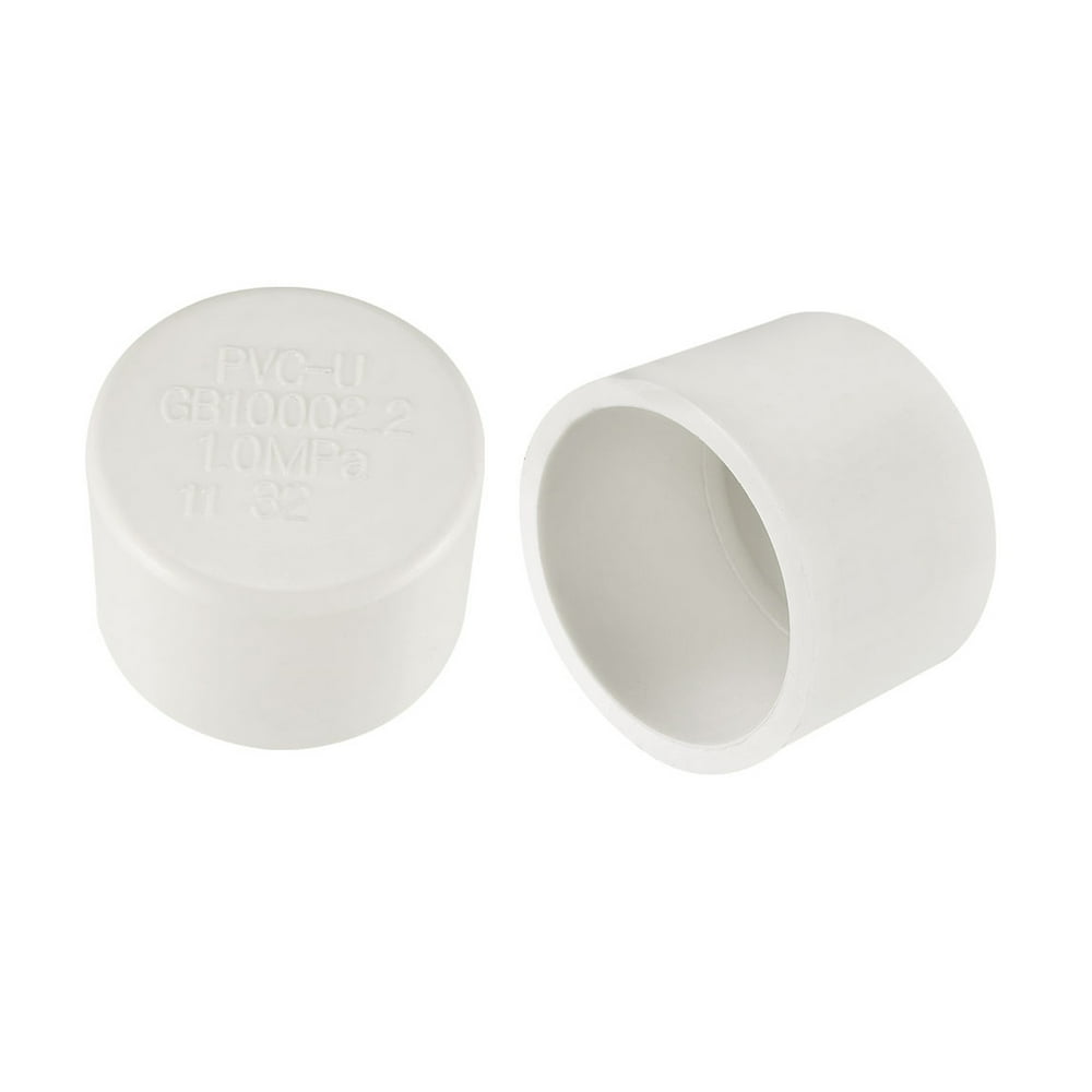 32mm PVC Pipe Cap Fitting Slip Socket External End Caps 2 Pcs Walmart