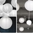 thumbnail image 5 of Naler 20 Pcs White Hanging Paper Lanterns Bulk with 20x LED Lights for Wedding Birthday Party Decor, 5 of 7