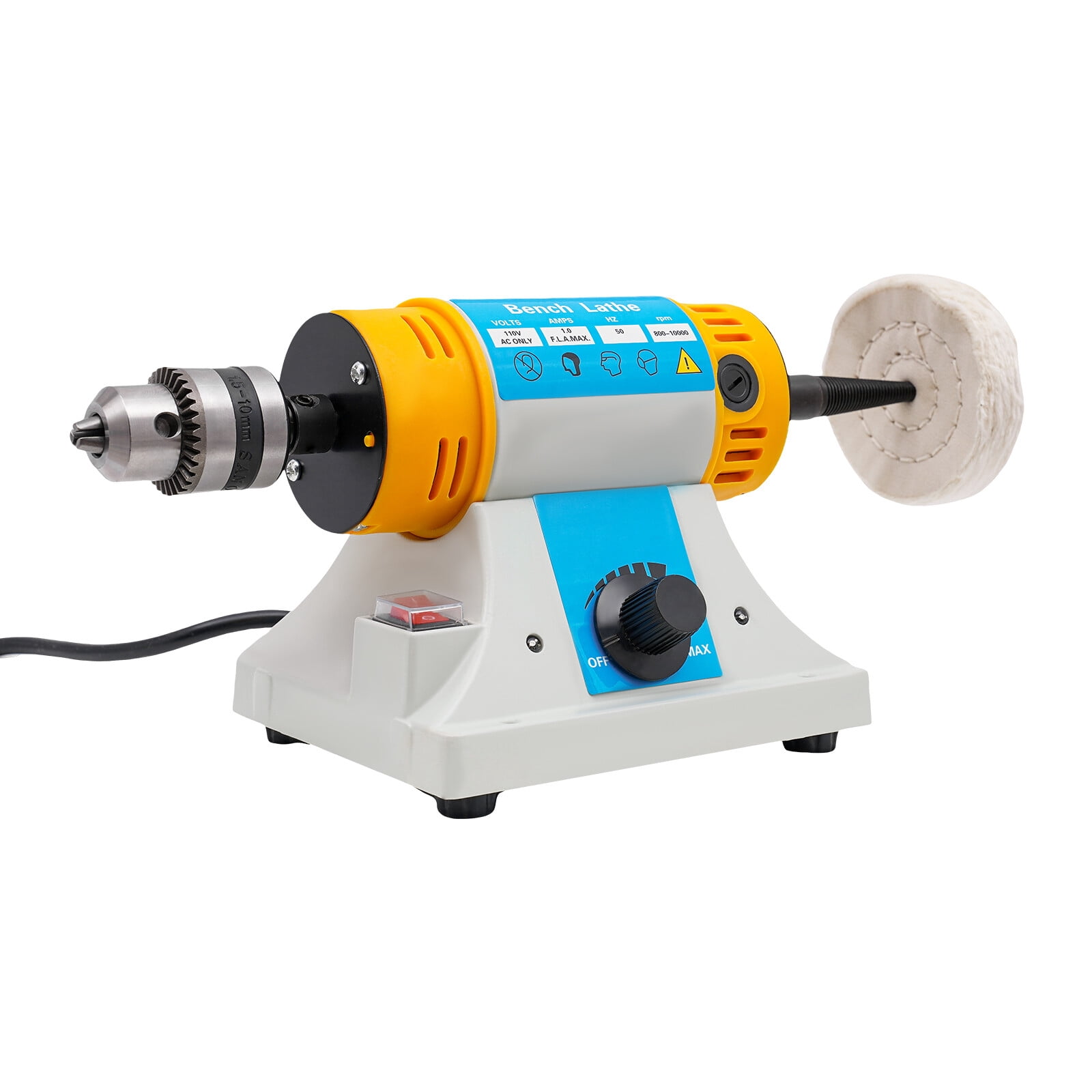 7.87*5.9inch Modern Yellow Jewelry Bench Polisher Bench Lathe Polishing Buffer Grinder Buffing Machine