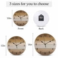 thumbnail image 6 of Wall Clock Khaki Wood Grain Clocks PVC Silent Non-Ticking Battery Operated Decorative Brown Ombre Wooden Round Clock for Home Living Room Kitchen Bedroom Office School Wall Decor 10 Inch, 6 of 9