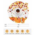 thumbnail image 6 of 13 Inch Round Placemats Set of 4, Fall Orange Pumpkins Non Slip Heat Insulation PP Table Mats, Thanksgiving Farmhouse Maple Leaf Washable Place Mats for Kitchen Dining Party Table Decor, 6 of 7
