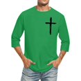 thumbnail image 4 of Birdeem Chemises pour Hommes Imprimé Col Rond Mode Décontractée Manches Courtes Blouses, 4 of 9