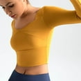 thumbnail image 7 of aidice Workout Tops for Women Cropped Square Neck Lightweight Long Sleeve Thumb Hole Activewear Athletic Shirt, 7 of 7