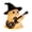 Witch Hat Guitar Ghost, variant on IFRINID Halloween Ghost LED Table Lamp, Cute Ghost Night Light for Bedroom, Desk, Reading, Party and Seasonal Home Decorations