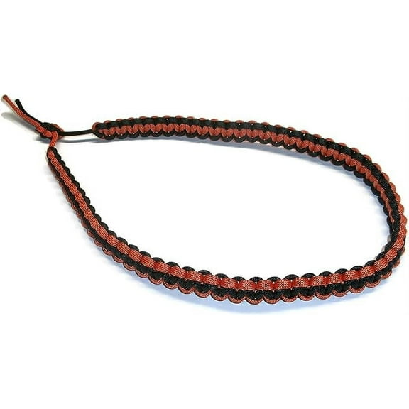 RedVex Cobra Hat Band - 550 Paracord - Cowboy Hat Band - Choose your color (Black and Burnt Orange 2-Tone)
