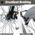 thumbnail image 3 of Ambifirner Mountain Bike: 7 Speeds with Disc Brakes Mens Womens Mountain Bike, 24 Inch Front Suspension MTB Bicycle for Outdoor Trail Commuter, 3 of 7